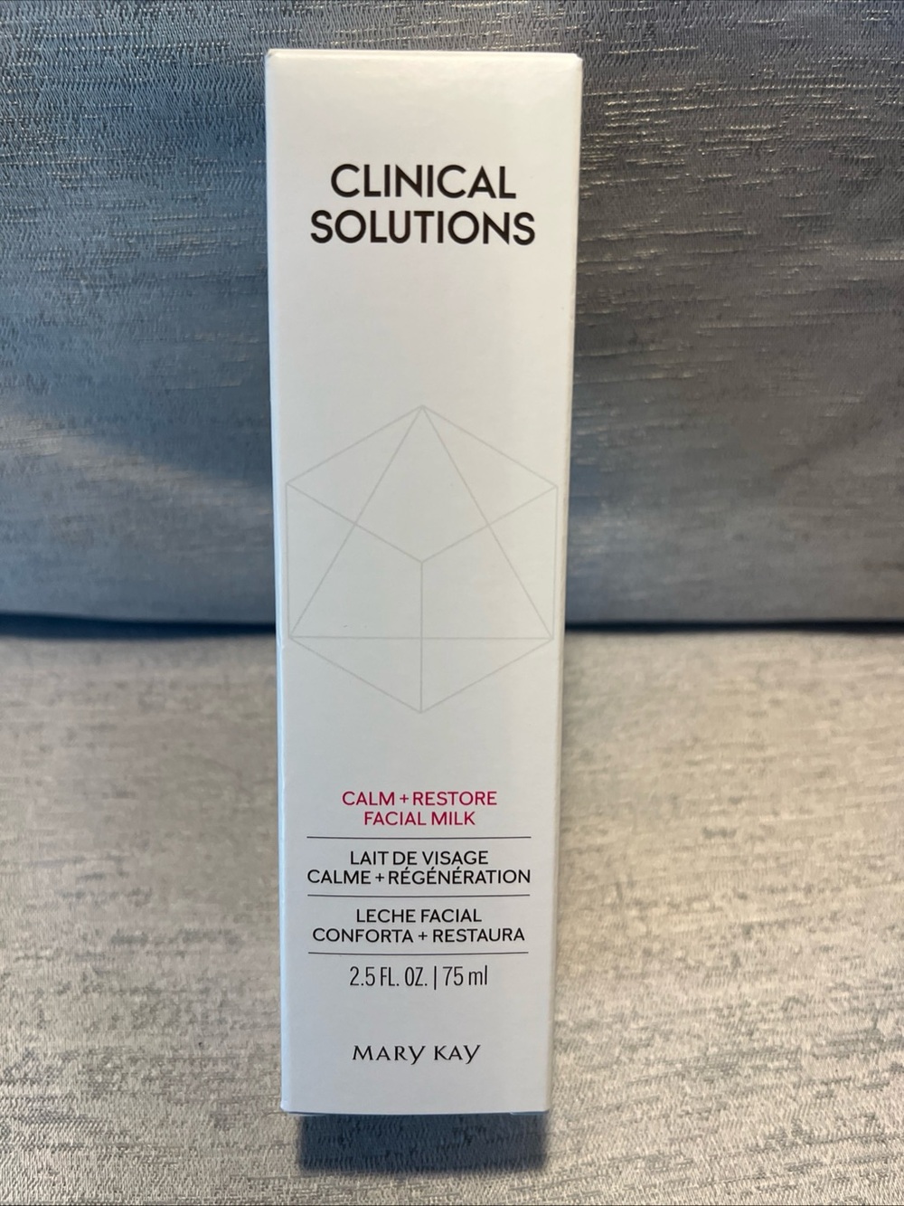 Mary Kay Clinical Solutions Calm + Restore Facial Milk - White with Pink Text